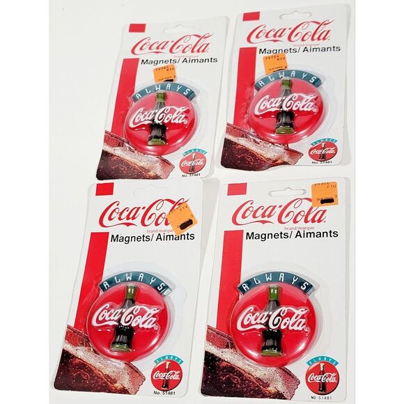 4 Always Coca-Cola Coke Vintage 1995 Refrigerator Magnet New Old Stock - Picture 2 of 9